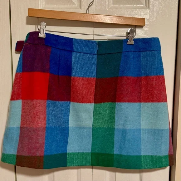 Free Assembly Plaid Faux Wrap Mini Skirt - Size 16 - Picture 6 of 12